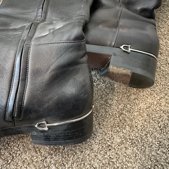 Rare Gucci Black Leather Riding Boots With Horse Bit Detail - Picture 2 of 5